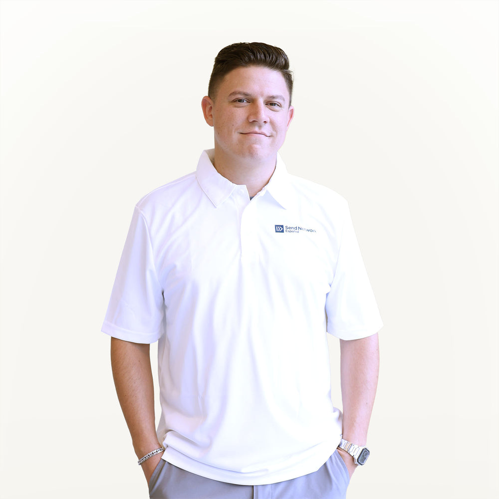 Send Network Español White Stormtech Polo