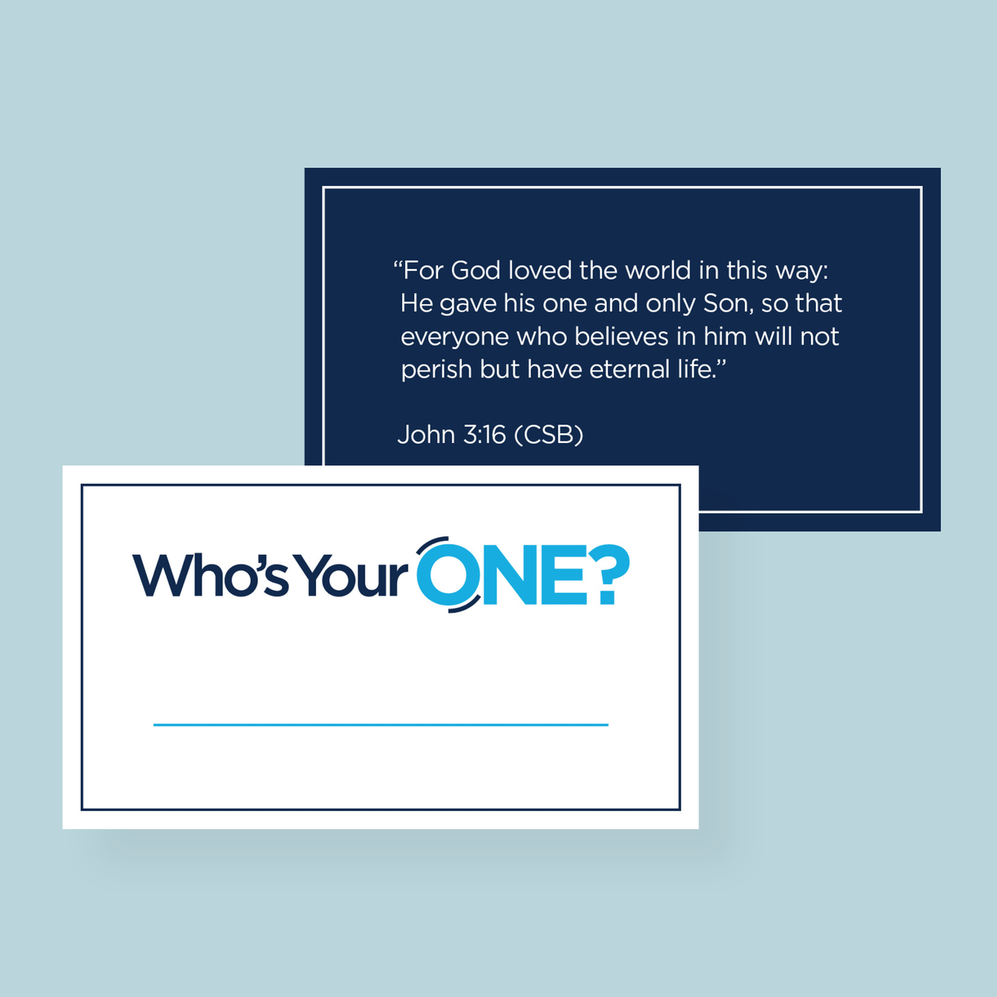 Who's Your One John 3:16 card