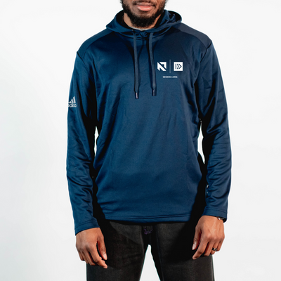 Adidas Men's Textured Mixed Media Hooded Sweatshirt- Send Network