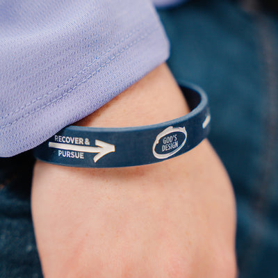 Navy 3 Circles Wristband