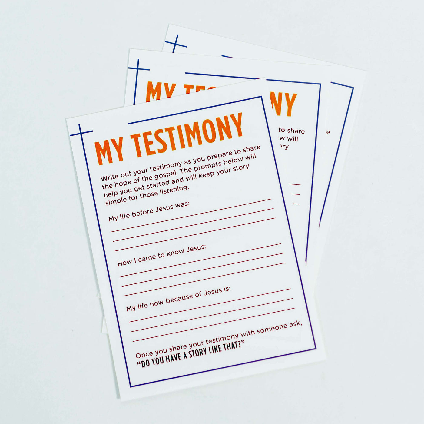 Testimony Card Form My Testimony Cards (25/pack) โ NAMB Store