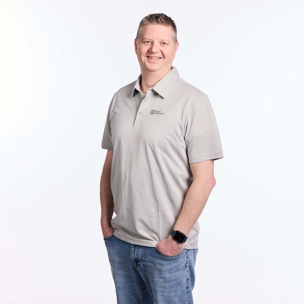 Send Network Adidas Heathered Polo