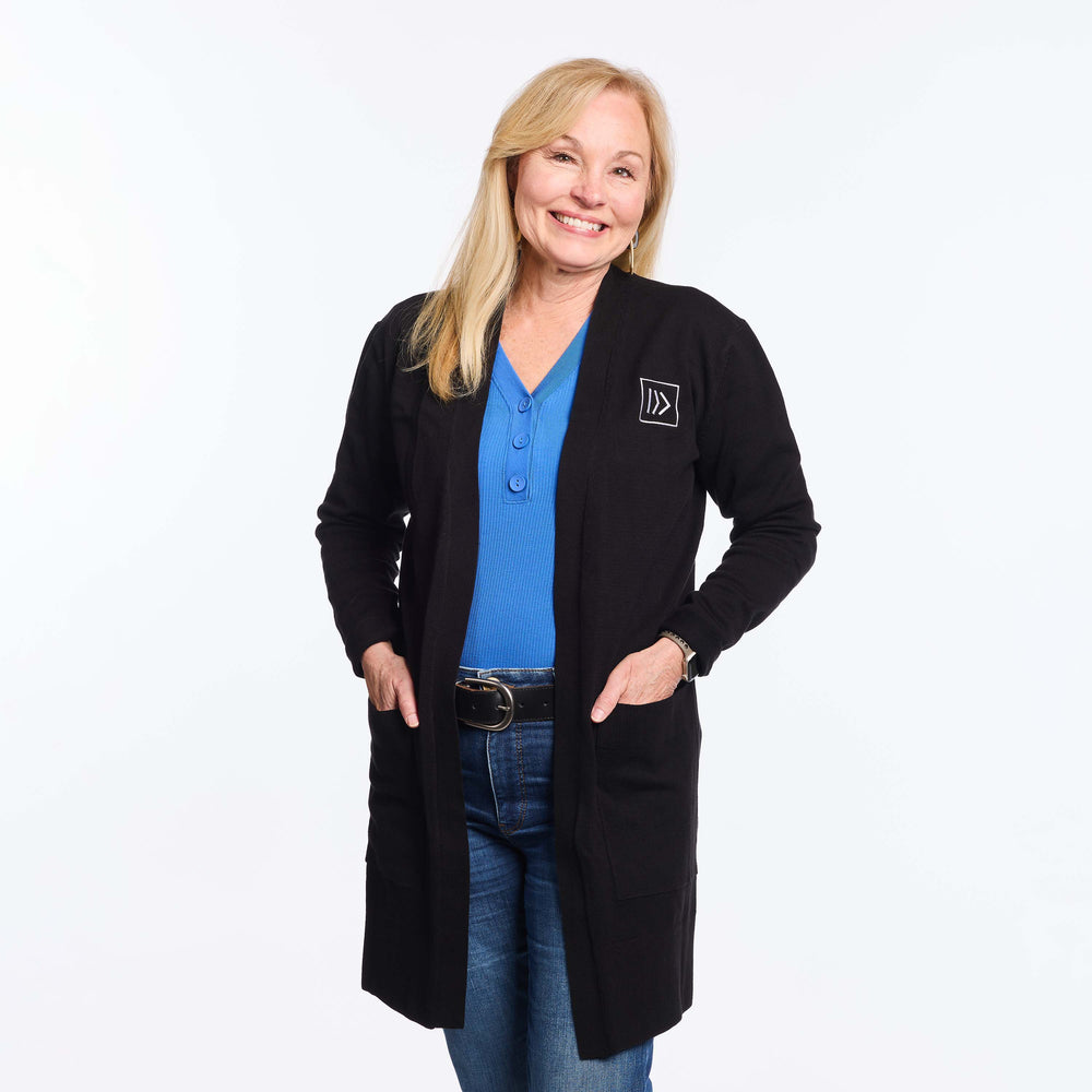 Women's Black Cardigan Sweater