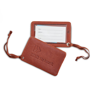 Send Network Leather Luggage Tag