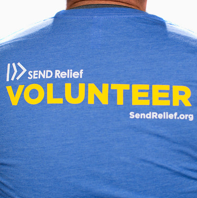 Send Relief Blue Volunteer T-Shirt