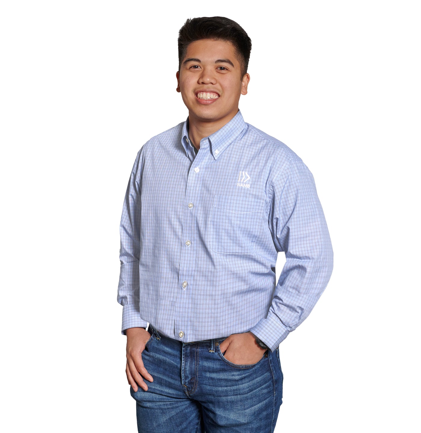 NAMB Port Authority Gingham Button Down (Blue)